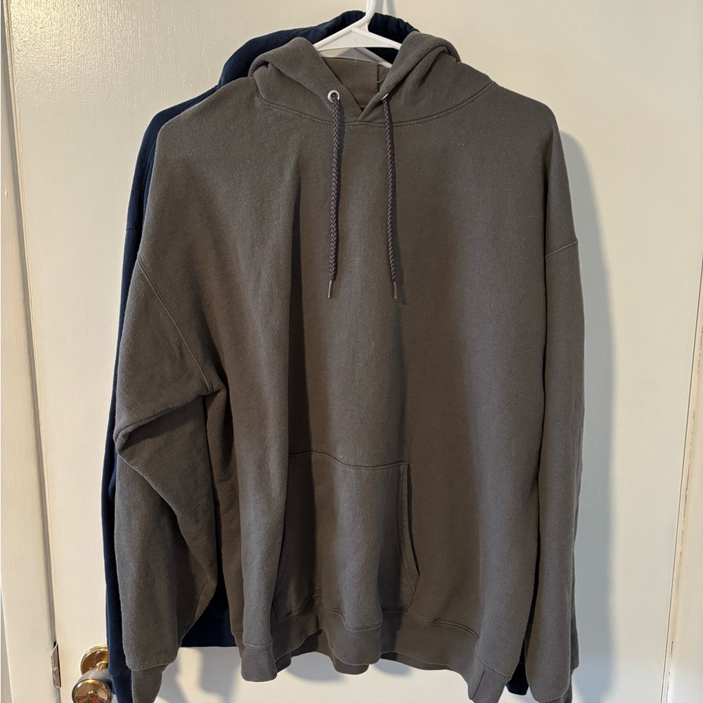 Men's Gray and Navy hoodie set